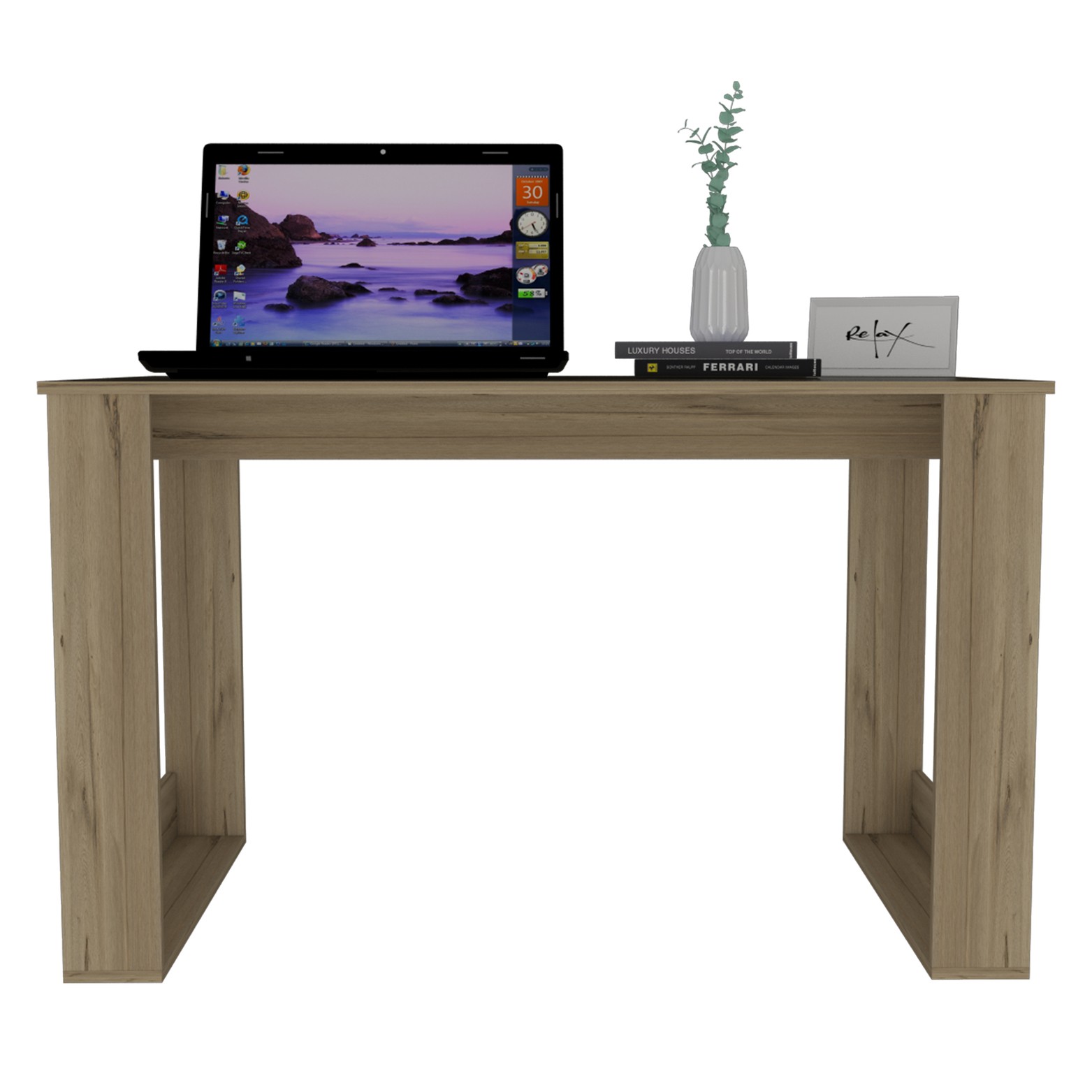 Aurora Writing Computer Desk, Home Office Study Table Workstation US