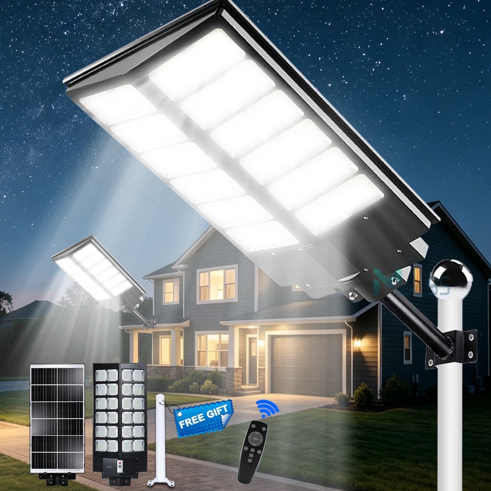 11000W Commercial Super Large Solar Street Lights Outdoor Dusk to Dawn Aluminium