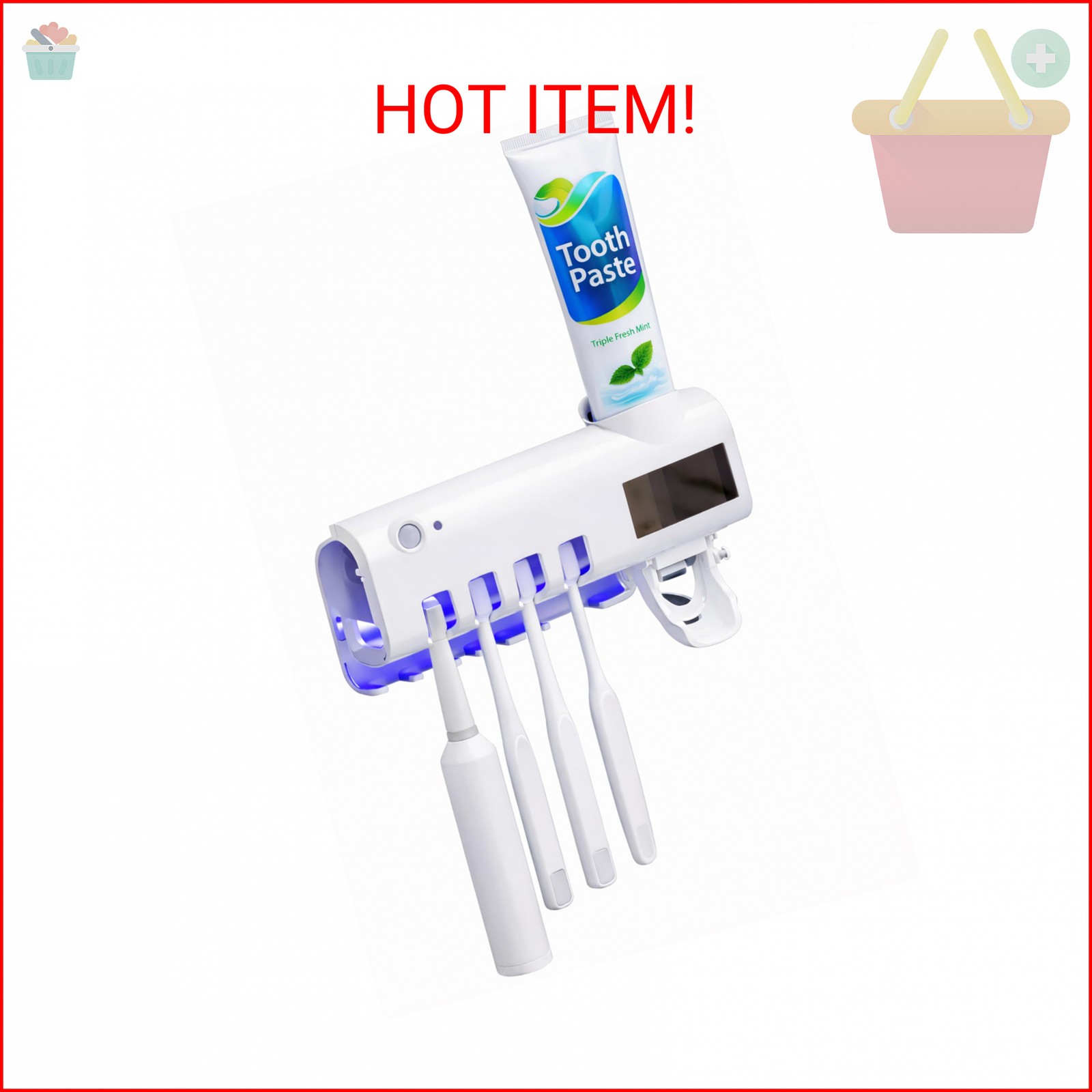 THE PERFECT PART UV Light Sterilizer Toothbrush Holder Cleaner & Automatic Tooth