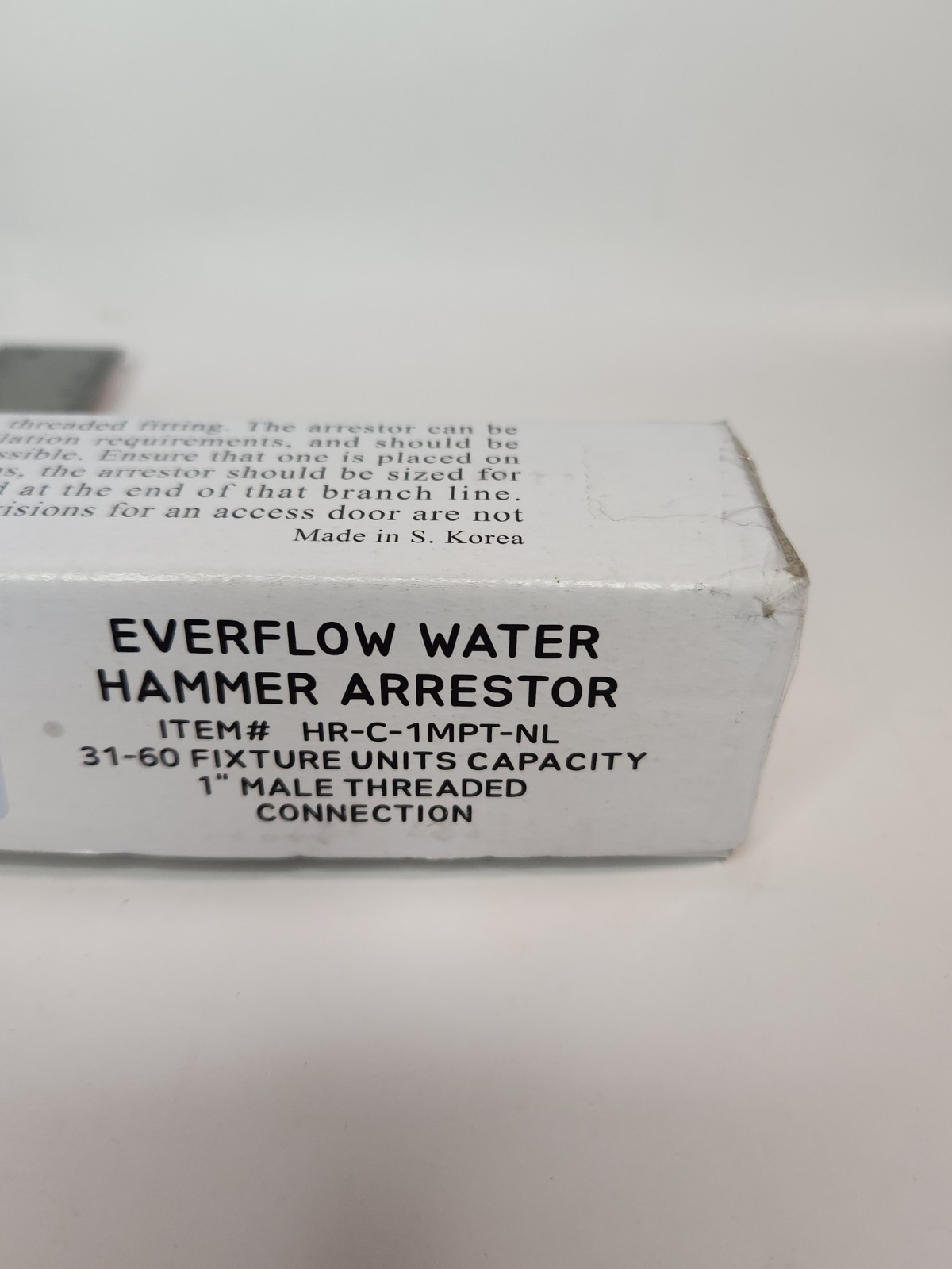 Everflow Water Hammer Arrestor 1″ Male Threaded HR-C-1MPT-NL Maintenance Free