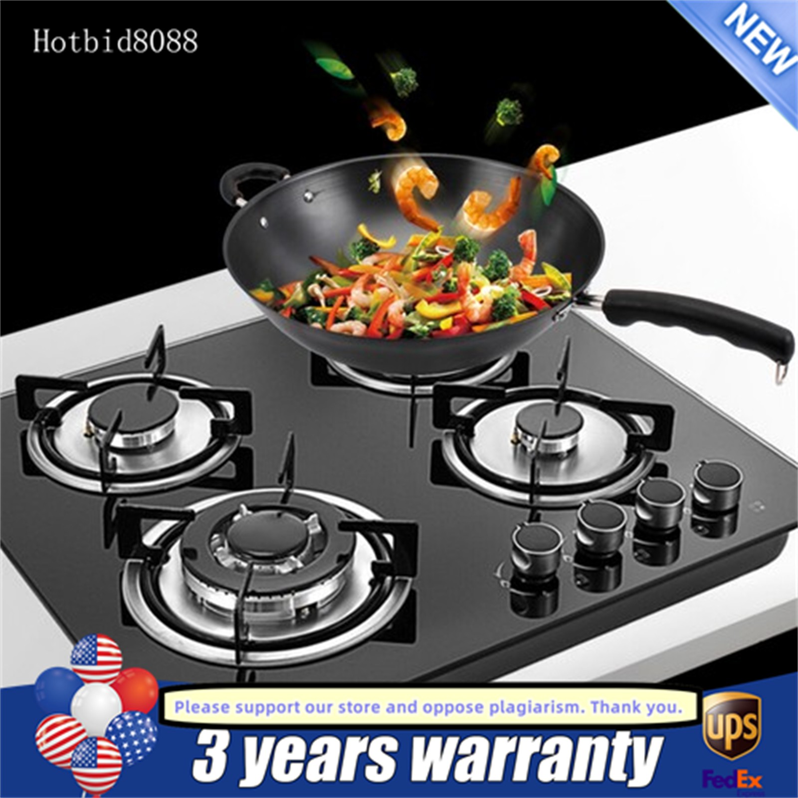 Gas Stove Cooktop 23×20″ Built in Gas Cooktop with 4 Burners for RVs/Apartments