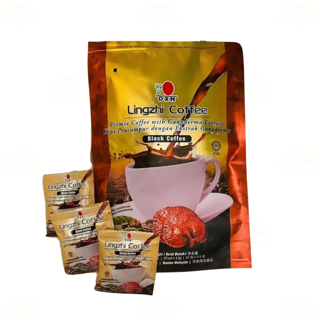20 X DXN Lingzhi Black Coffee Ganoderma Reishi Sugar-Free 20 sachets