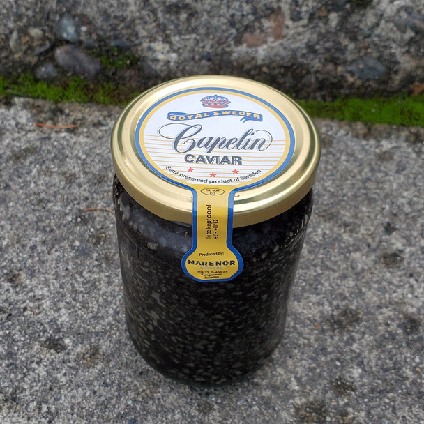 Royal Sweden Black Capelin Caviar 12oz/330g 1 jar For $35 Free Shipping