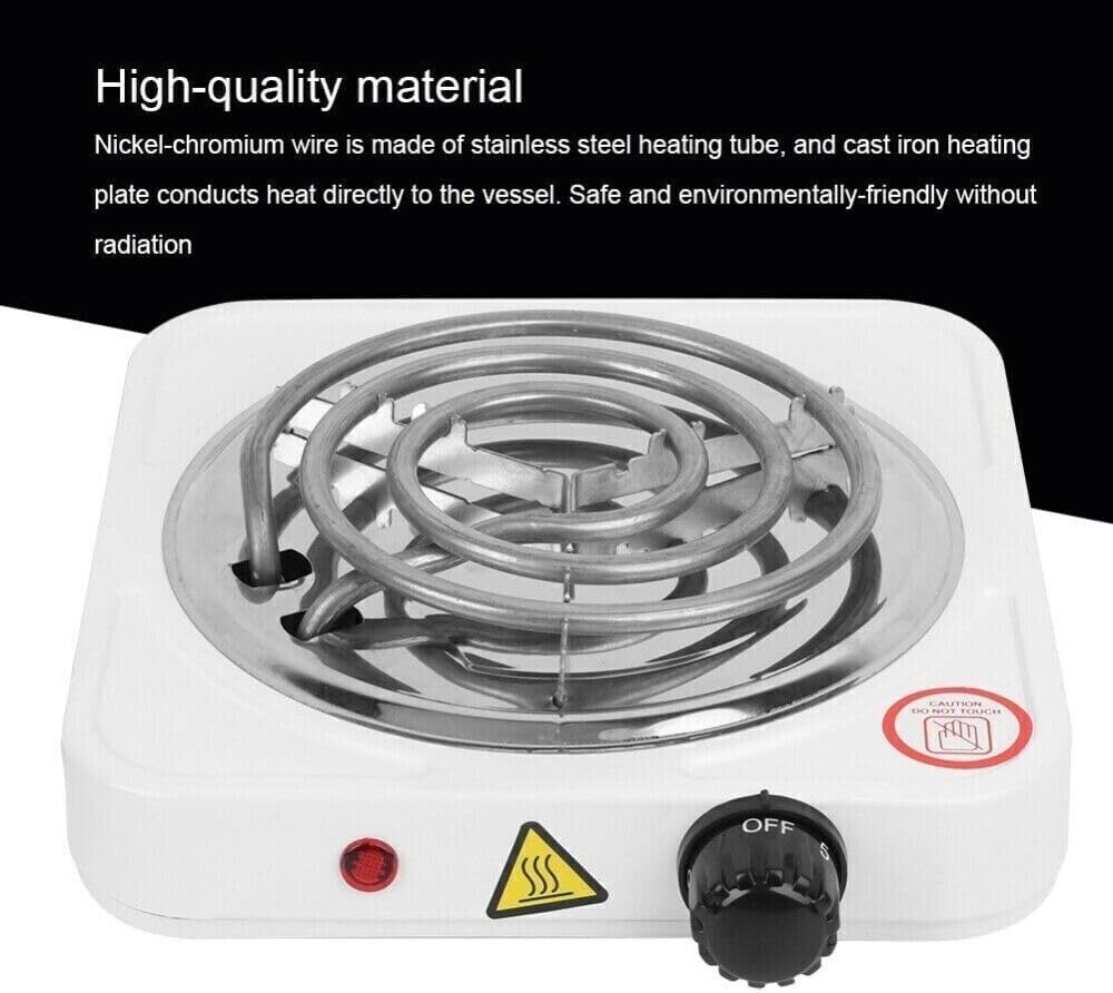 Electric Camping Single Burner Hot Plate Portable Heating Cooking Stove Dorm US