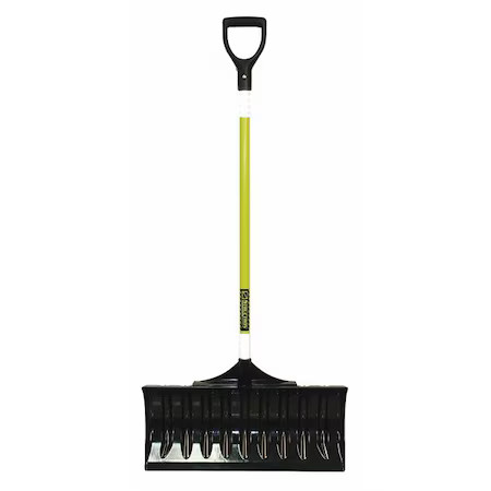 Manufacturer Varies Snow Shovel, 24 in W x Poly Blade, 45 in L Fiberglass Handle