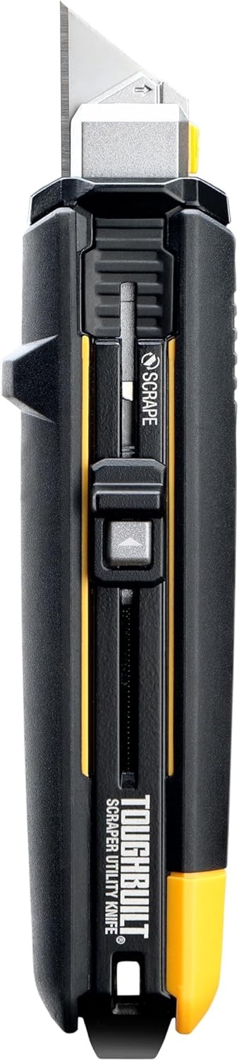 ToughBuilt – Scraper Knife 5 Blades,Integrated Scraper Edge, Quick-Change Blade