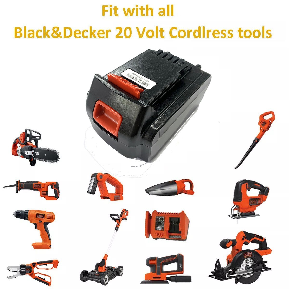 20V Matrix Lithium Battery 5000mAh For Black & Decker 20 Volt LBXR20 LB2X4020