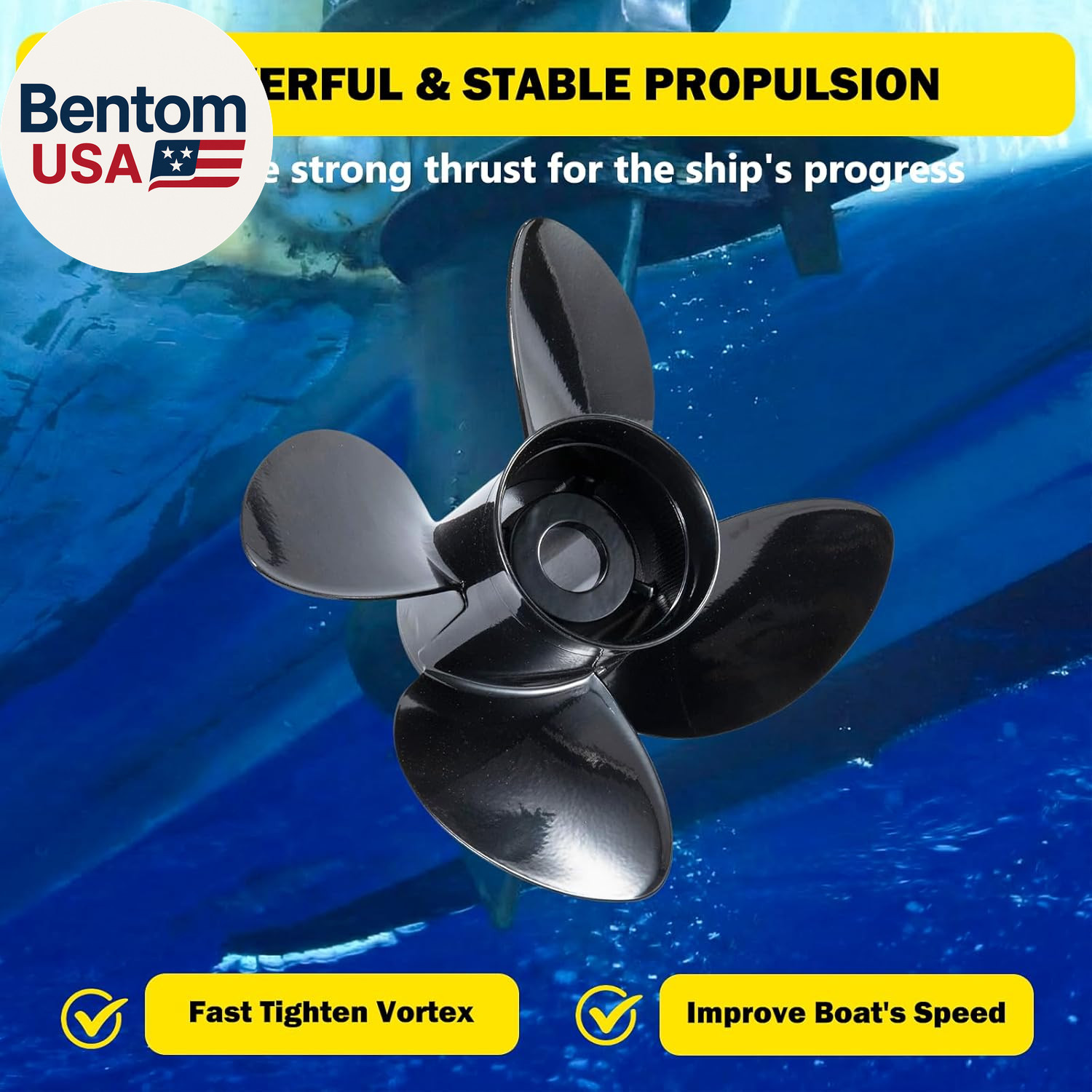 48-8M0084495 14 X 19 (Hub Kits Included) Upgrade Aluminum Boat Propeller for Mer