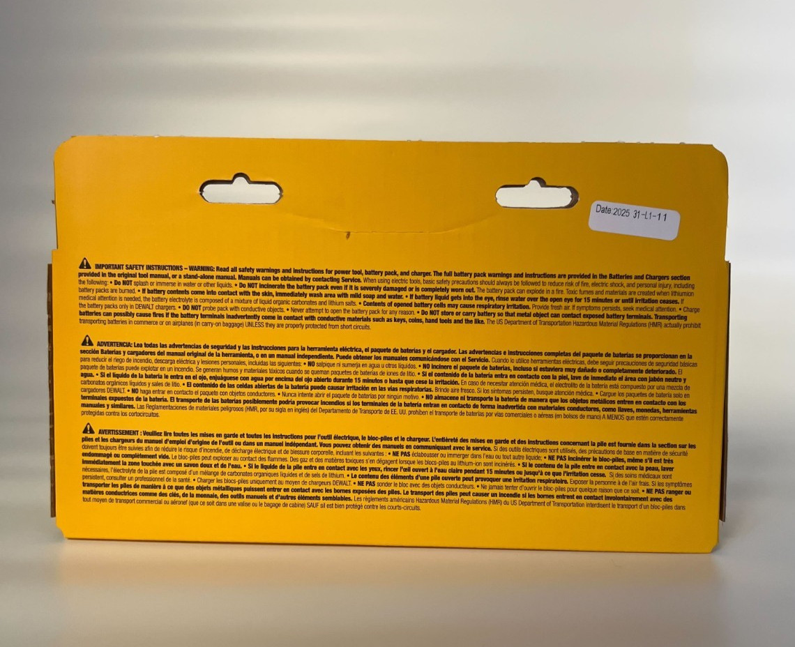 [NEW] (DCB606C) DEWALT20V/60V MAX* FLEXVOLT® 6Ah Battery Kit