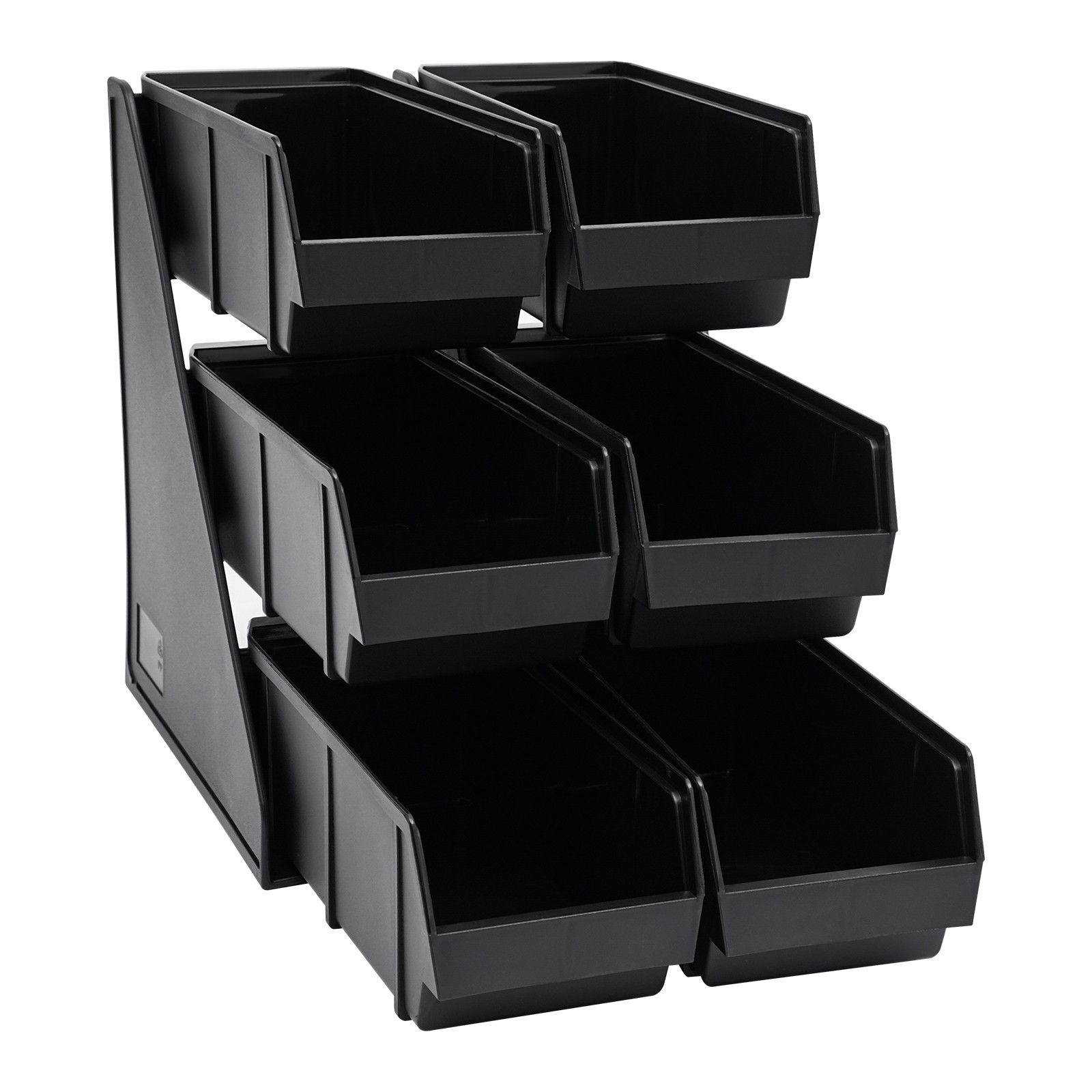 Serve Condiment Bin Plastic Containers Storage Bins Condiment Organizer Black
