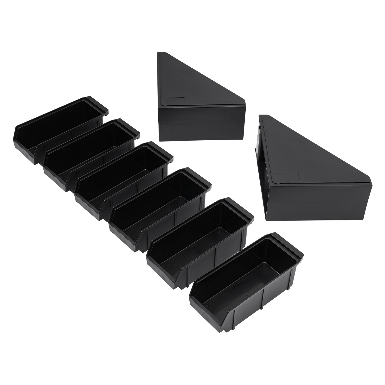 Serve Condiment Bin Plastic Containers Storage Bins Condiment Organizer Black
