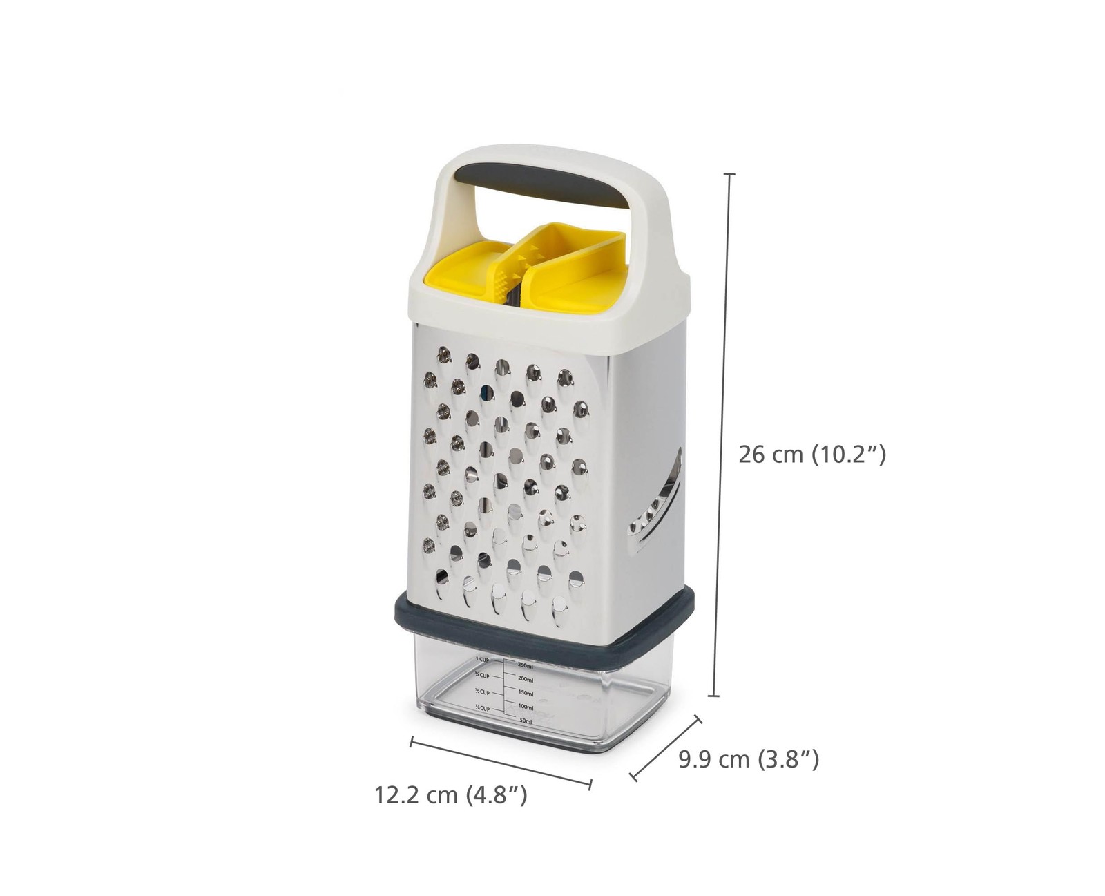 Joseph Joseph 20225 Multi-Grip Box Grater, Stainless Steel, Non-Slip Base