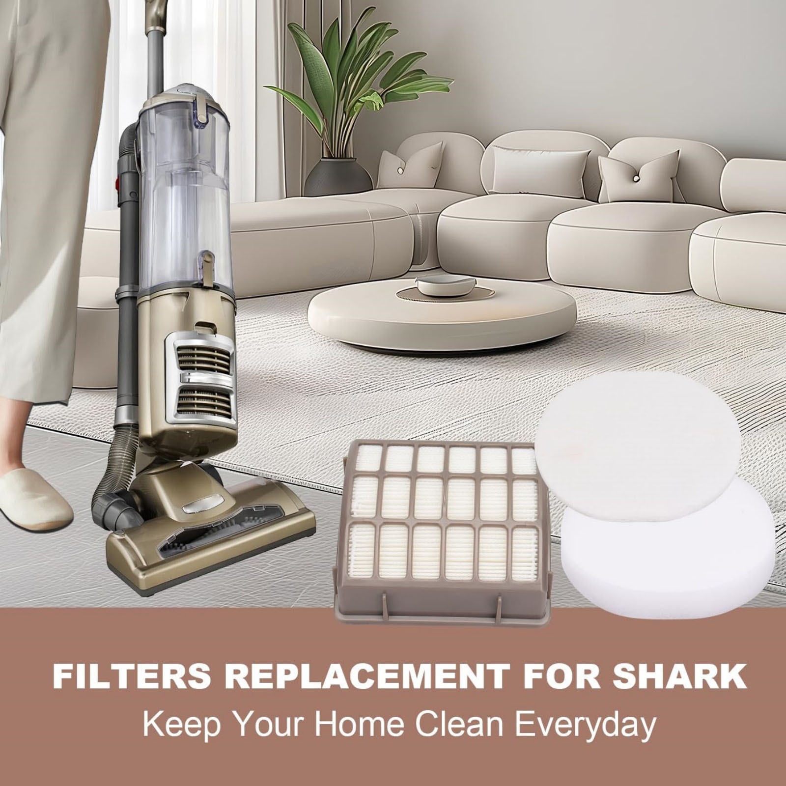 XHF80 Filter Kit Replace Every 3-6 Months For Shark Navigator NV60 NV80 Vacuum