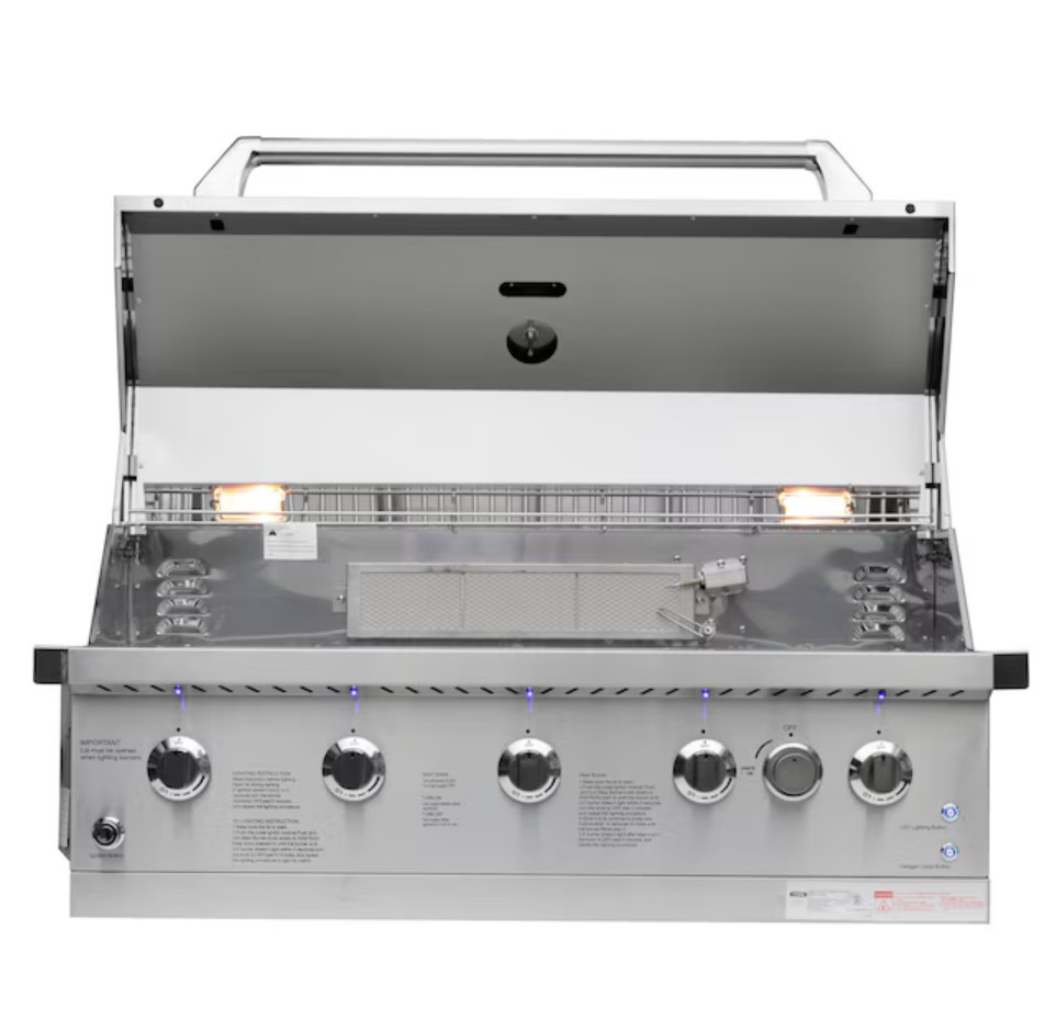NXR 37in 5 Burner BBQ Gas Grill Stainless Steel Infrared Free Shipping