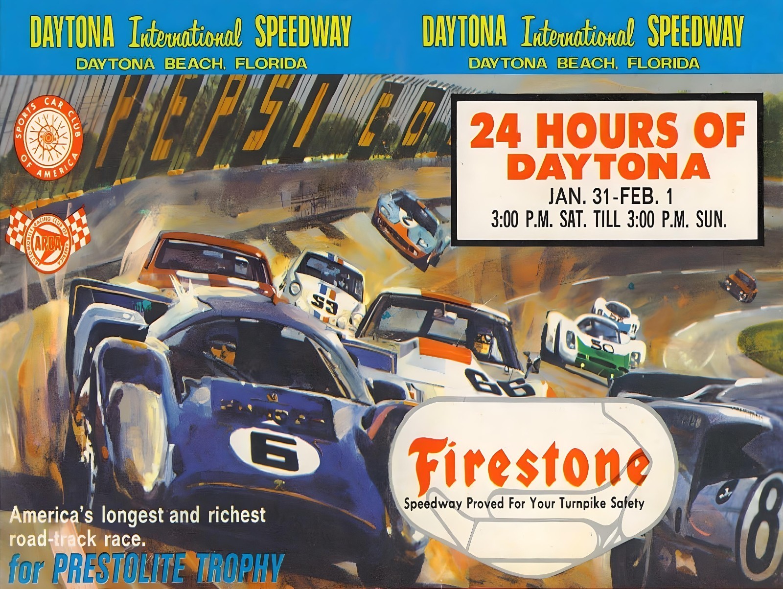24 hrs of Daytona- 1970 POSTER 24 X 18 Inches Nice!