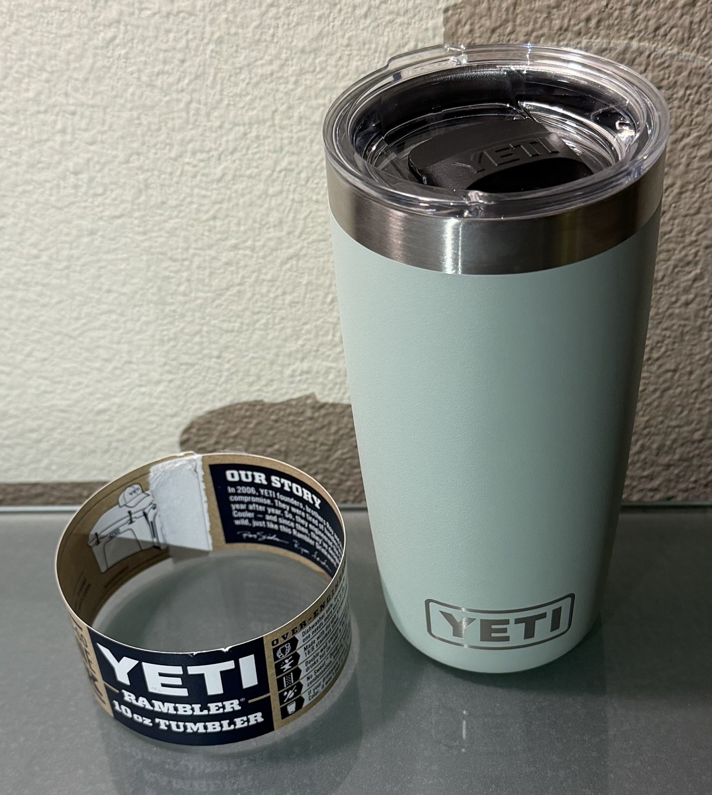DAMAGED – Yeti 10 Oz Sagebrush Green Tumbler – See Description