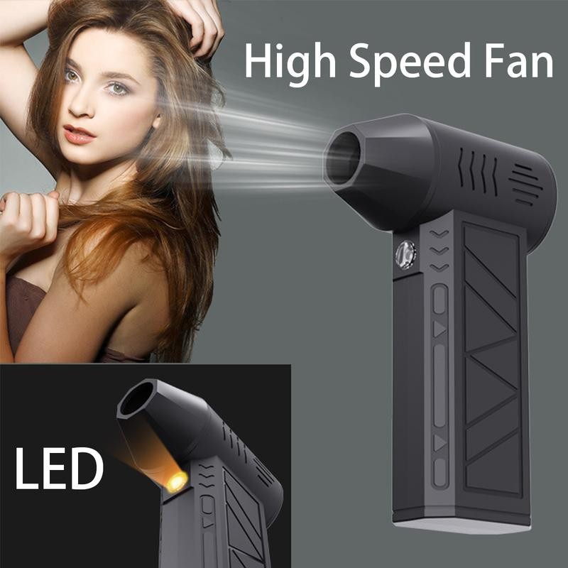 Electric Air Duster Cordless Mini Jet snow Blower Portable Turbo Fan with LED