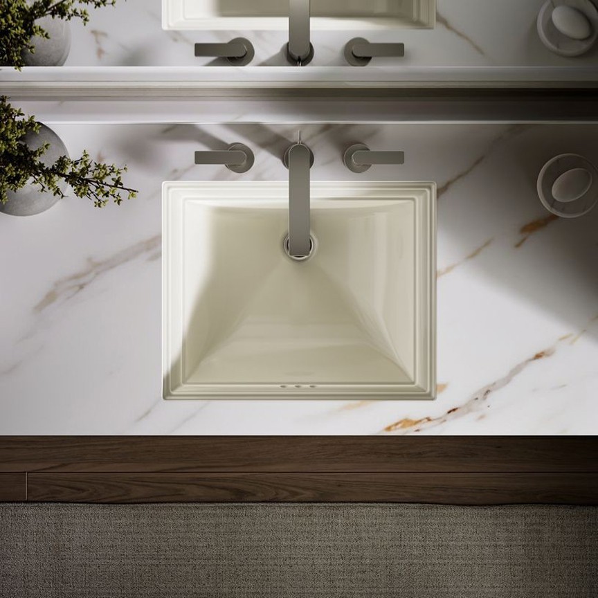 Kohler K-2339-96 Memoirs® 20″ rectangular undermount bathroom sink, Biscuit