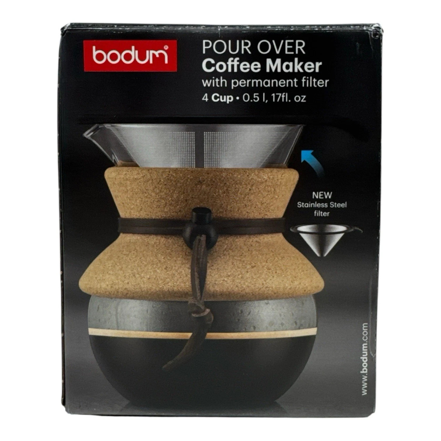 Pour Over Coffee Maker Thickened Heat-Resistant Borosilicate Glass Stainless NEW