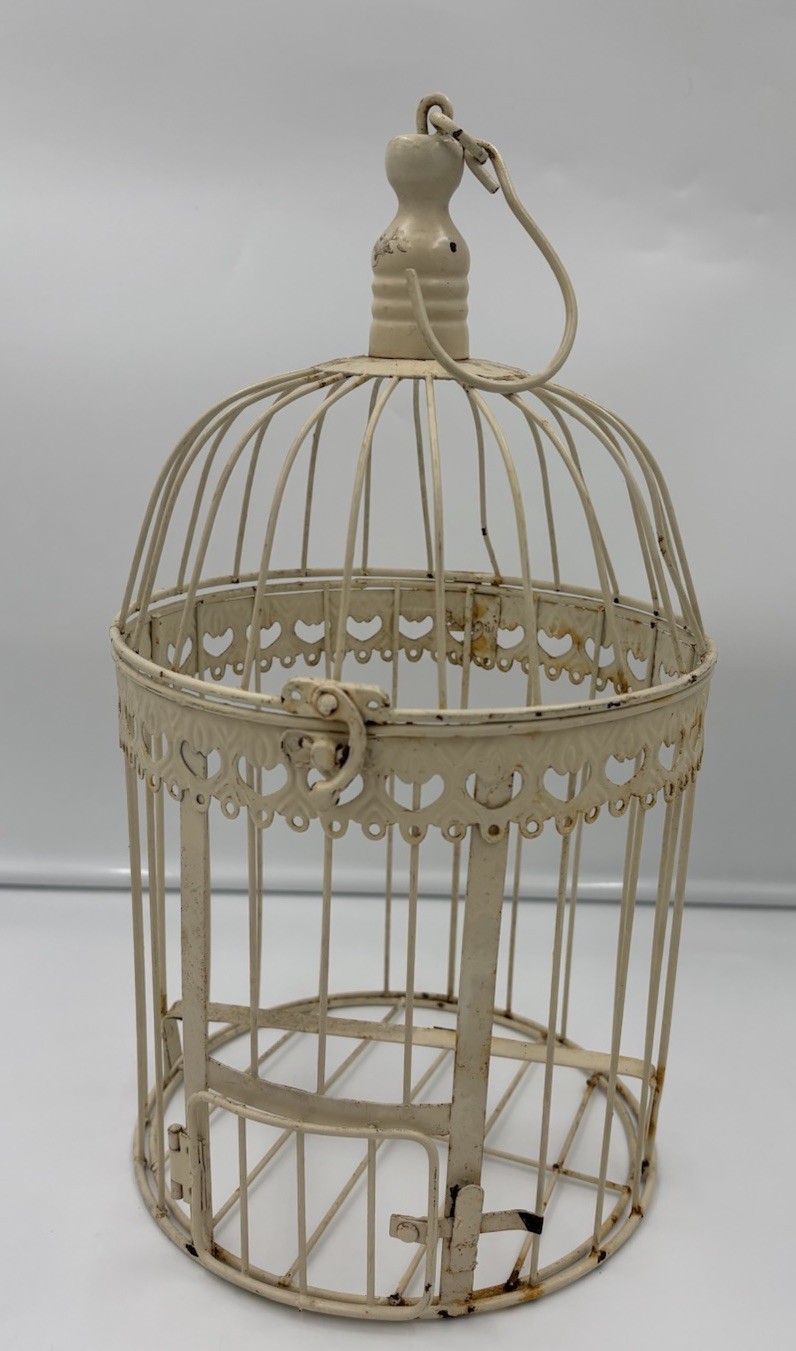 Large 41cm Shabby Chic Bird Cage Candle Holder Wedding Decor Centrepiece