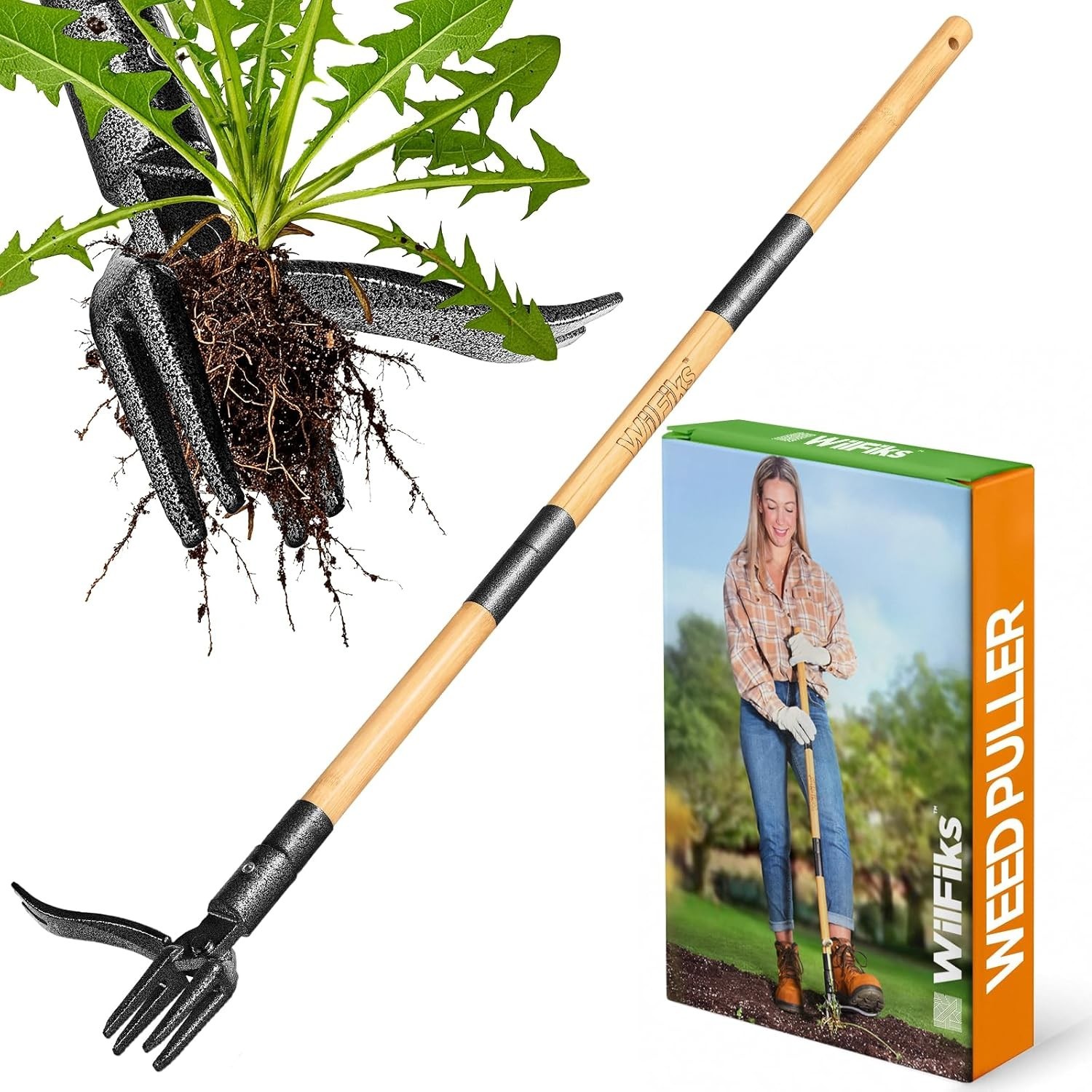 Long Handle Weed Puller with Steel Claws – Ideal for the Elderly Gardener