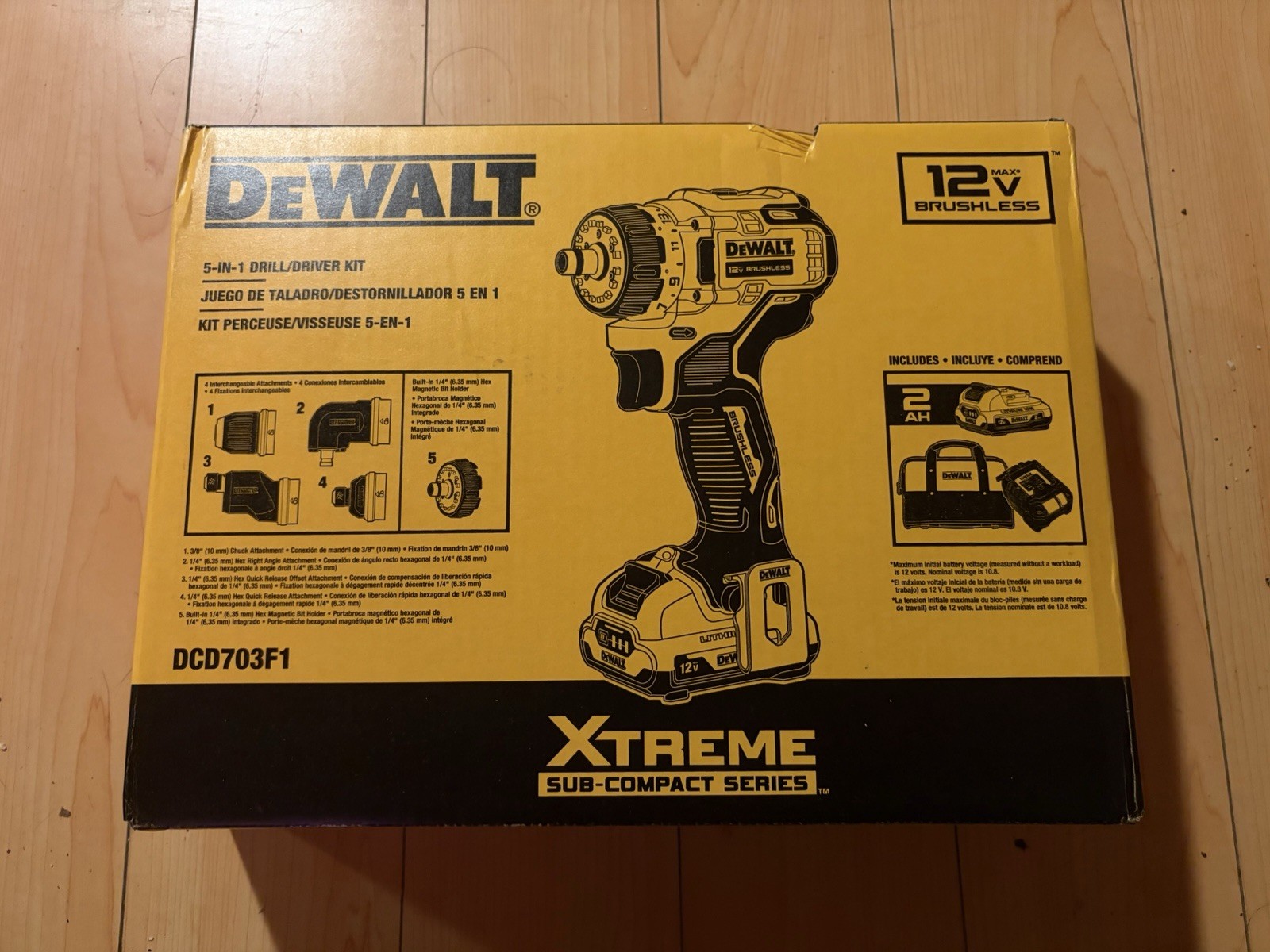 DEWALT XTREME 5-In-1 12V Max 3/8-in Keyless Brushless Cordless Drill (DCD703F1)