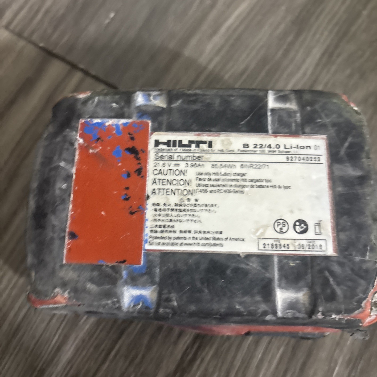 Hilti B22 4.0 Li-ion Battery #2S4