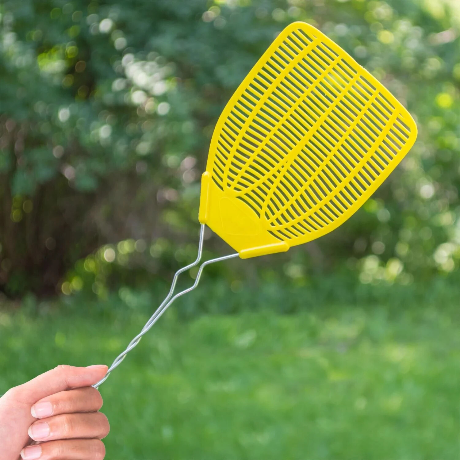(3 pack)Enoz Fly Swatter, Wire Handled Plastic Fly Swatter, Assorted Colors,2 ct