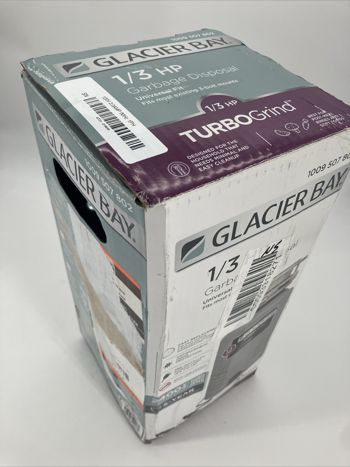 Glacier Bay 1009507802 TurboGrind Continuous Feed 1/3 HP Garbage Disposal
