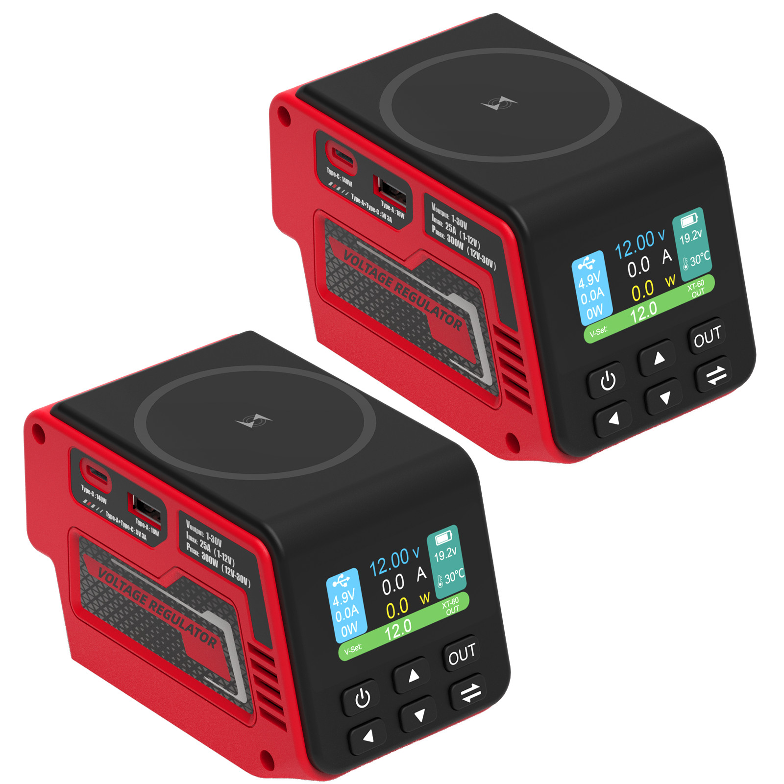 2-Pack 300W Power Regulator Compatible with Milwaukee 18V Battery (No Battery)
