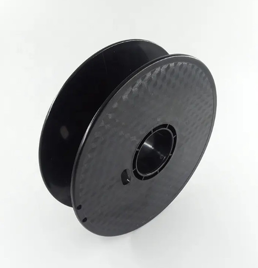 EMPTY LARGE BLACK PLASTIC SPOOL WIRE ROPE CABLE CRAFTS CHRISTMAS LIGHT ORGANIZER