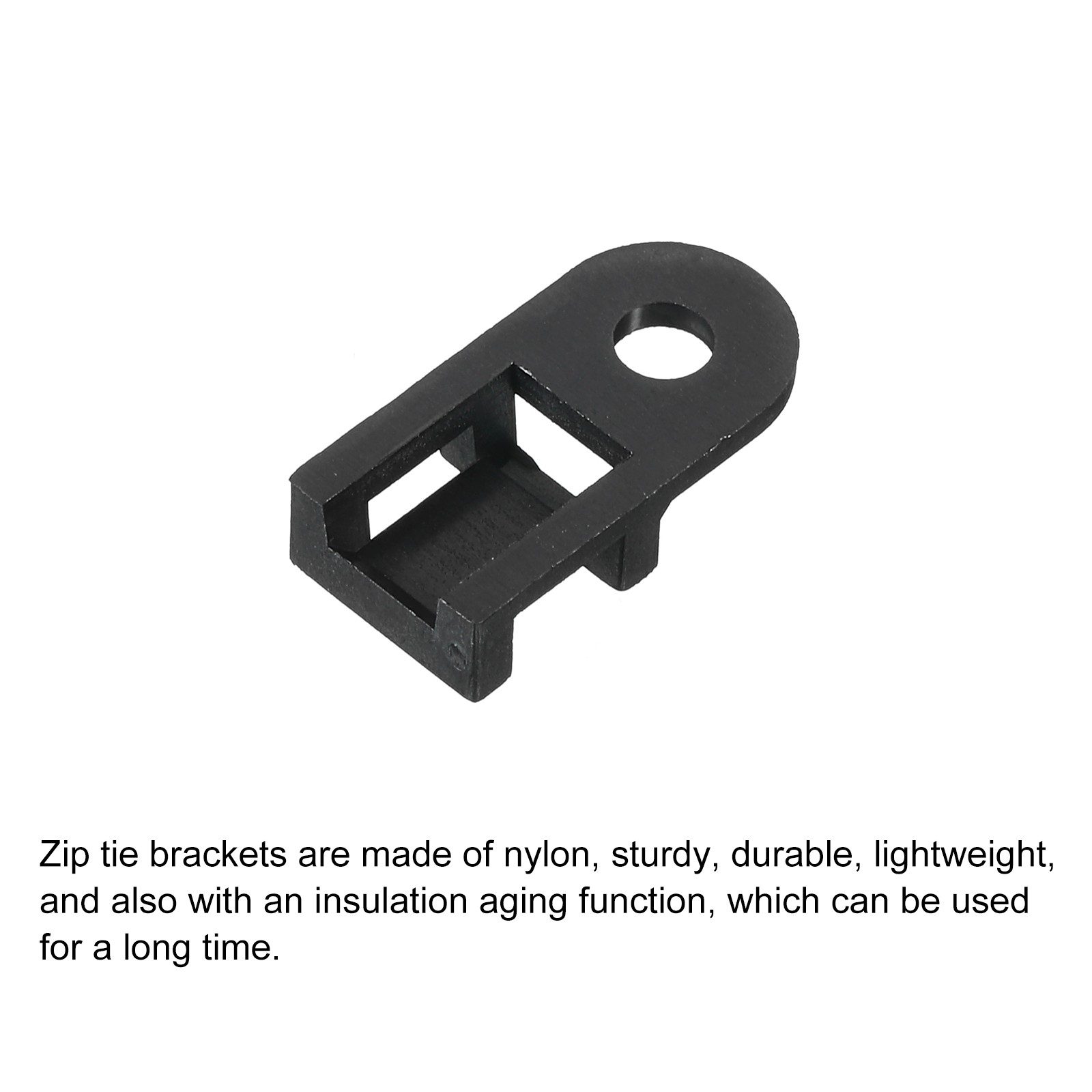 500pcs Cable Tie Base Saddle Type Mount Wire Holder 0.79″x0.38″x0.2″ 0.16″ Dia
