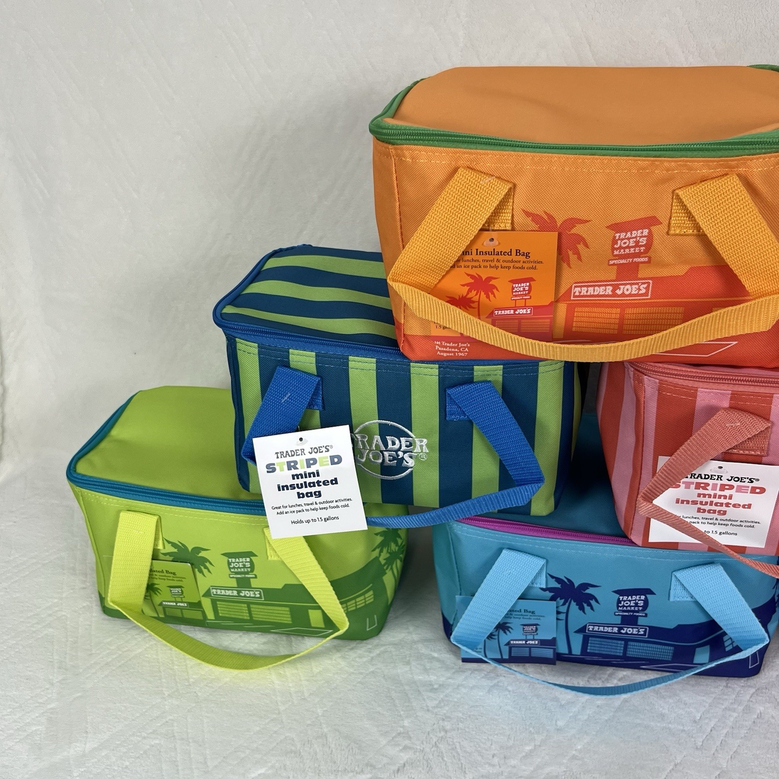 Trader Joe’s Mini Insulated Bag 2026 – 1.5 Gallon Cooler Tote NWT – Choose Color