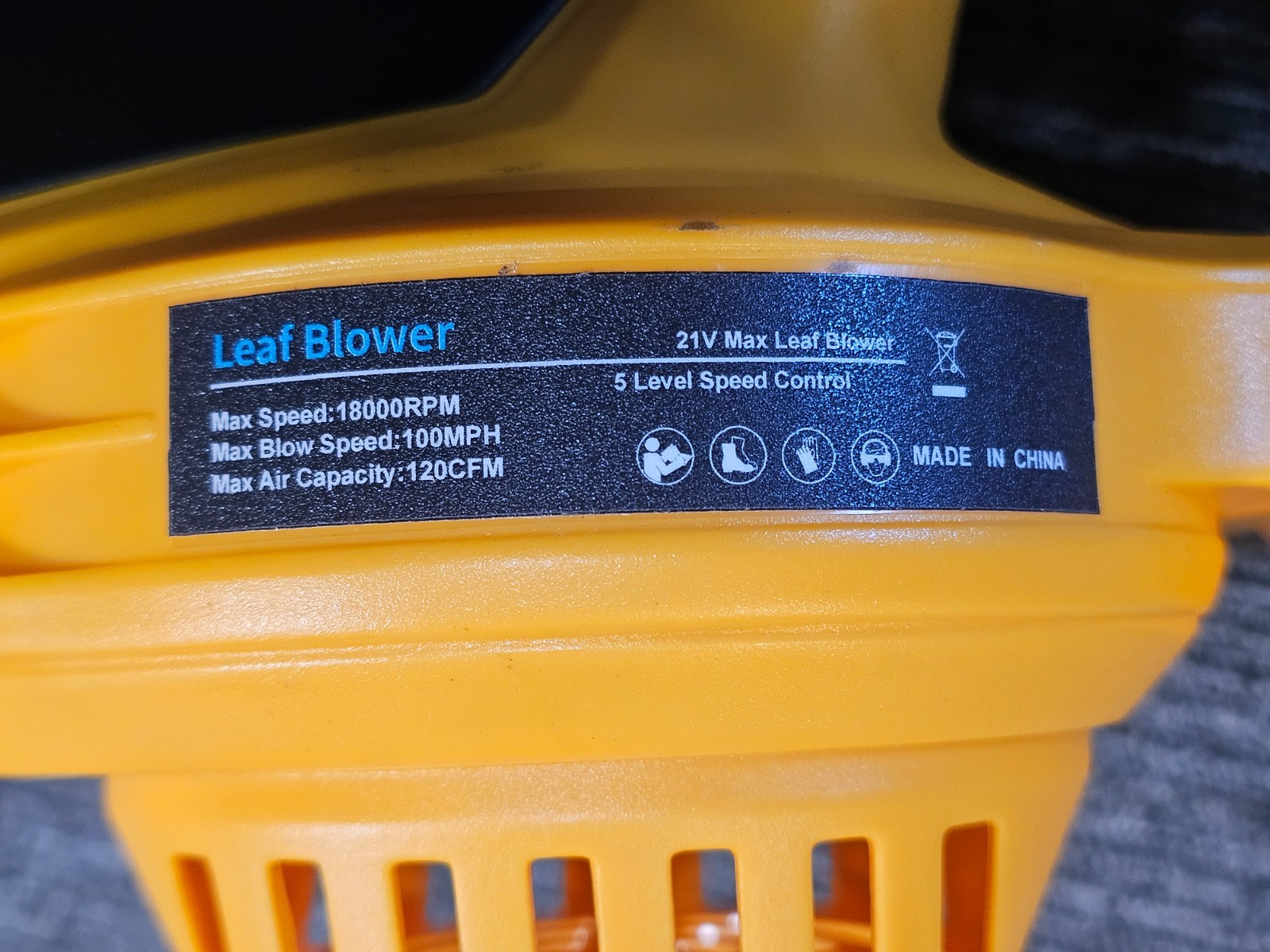 21V Cordless Leaf Blower, 5 Speed, 150 MPH, With Battery &Charger JY-LB2201