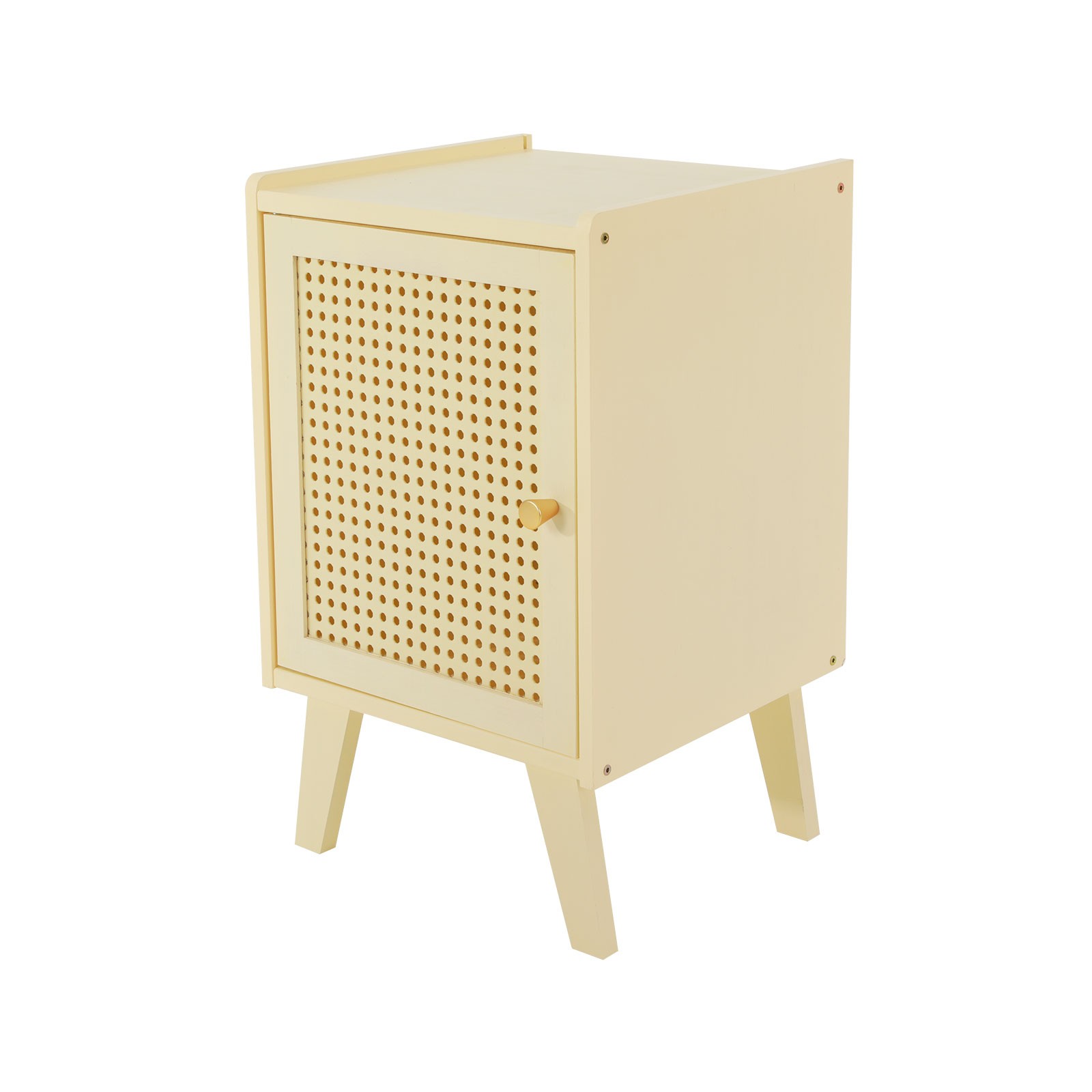 Bamboo Bedside Table End Table Storage Modern Bedside Table 12.2×11.81×20.07 in