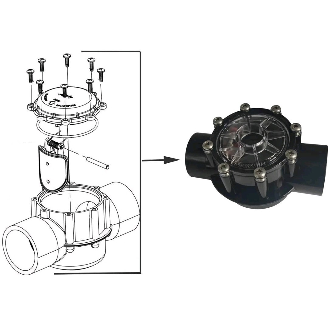 For Jandy 7235 1-1/5in to 2in Pool Check Valve