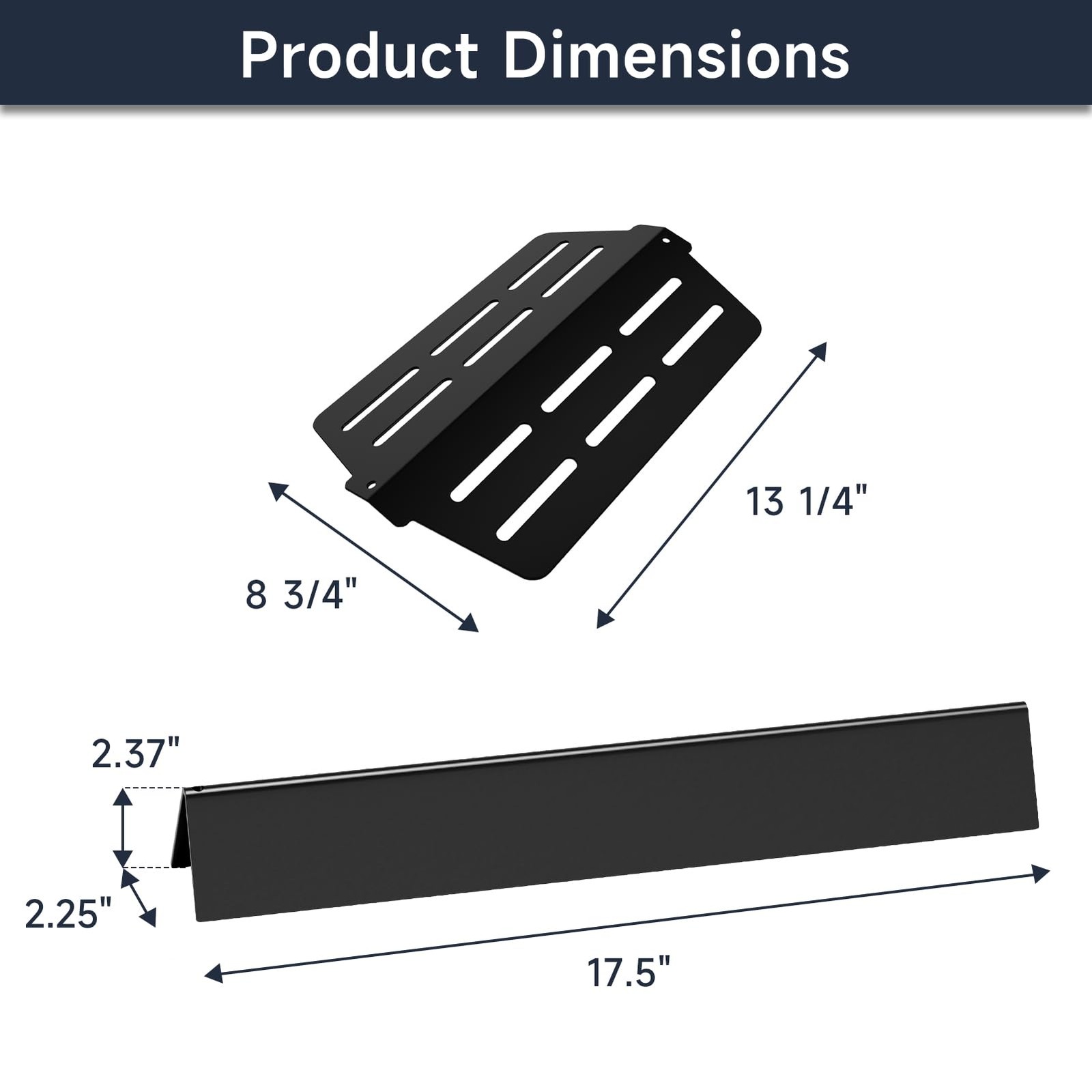 7-Pack Porcelain Steel Flavorizer Bars and Heat Deflectors for Weber 7620 7622