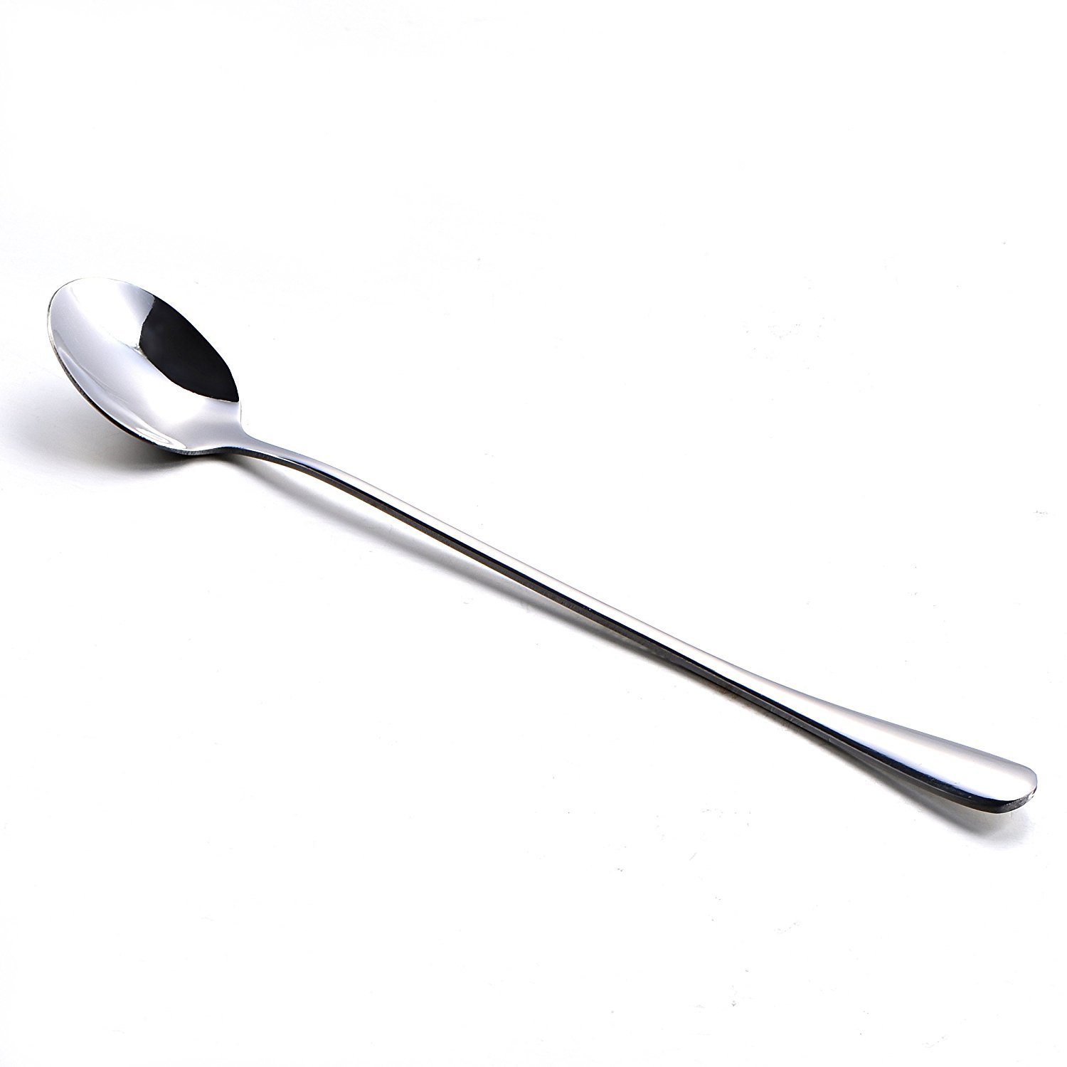 6-Piece 7.5″ Stainless Steel Mixing Spoons Set – Iced Teaspoons, Ice Cream Spoon