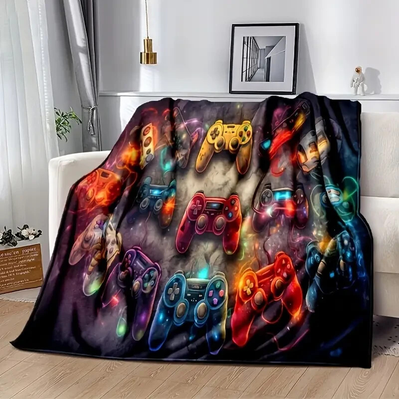 Gamer Throw Blanket, Soft & Lightweight Kids, Teens Adults, Dorm Room. 39 x 59