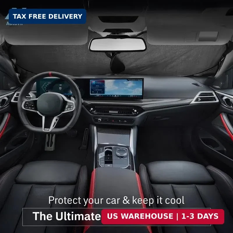 Foldable Car Windshield Sun Shade – 280T Thickened Reflective UV & Heat Shield w