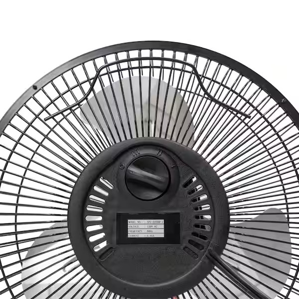 9 in. 3-Speed High Velocity Floor Fan in Black With Wall Mount Bracket