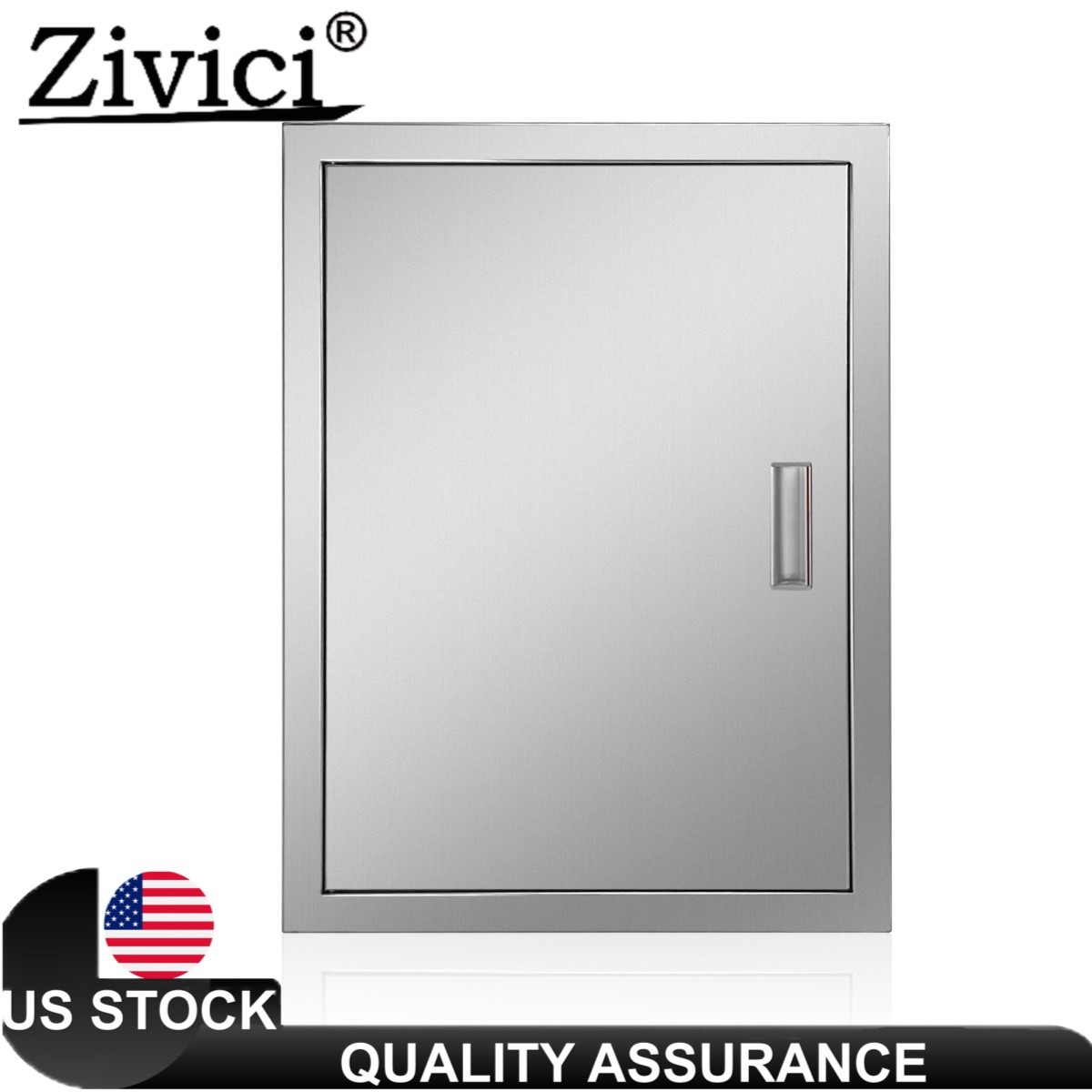 BBQ Access Door 27H x 20W Inch Stainless Steel Flush Mount Outdoor Kitchen Doors