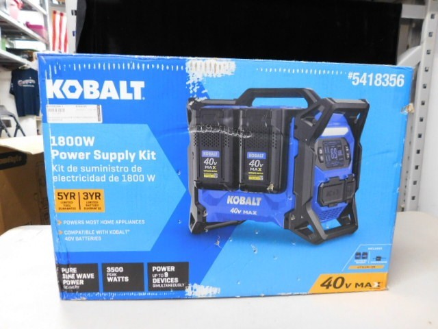 Kobalt 1800W Portable Power Station Power Supply Kit #5418356
