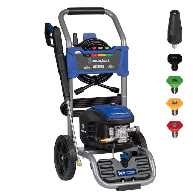 Westinghouse WPX3000e Max 3000-PSI 1.76-GPM Cold Water Electric Pressure washer