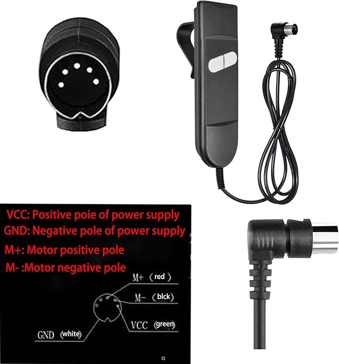 Recliner Remote Hand Control 2 Button 5 Pin for Electric Power Lift Sofa Chair