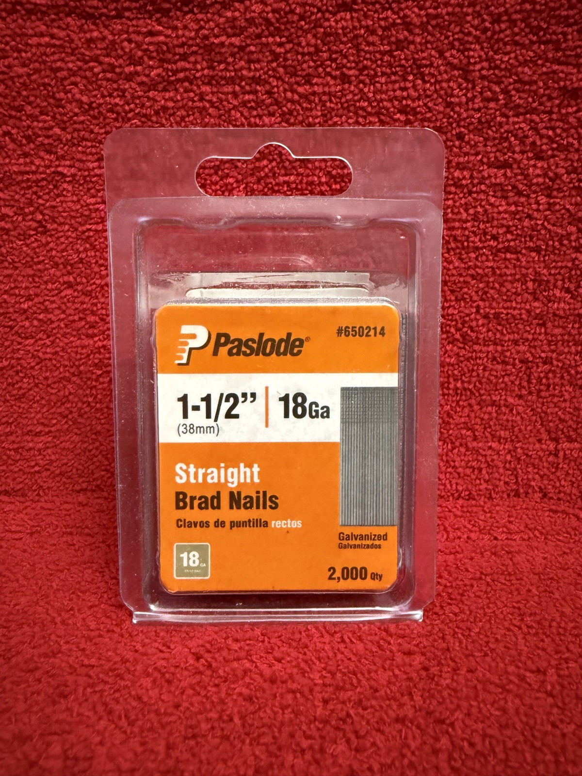 Paslode 650214 1-1/2-Inch by 18 Gauge Galvanized Brad Nail 2 000 per Box