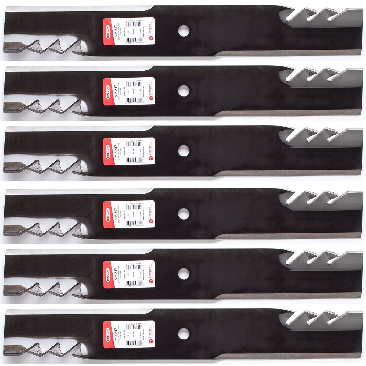 6PK Oregon G5 Gator Blade for 61″ Scag Turf Tiger, Turf Tiger II – 482881