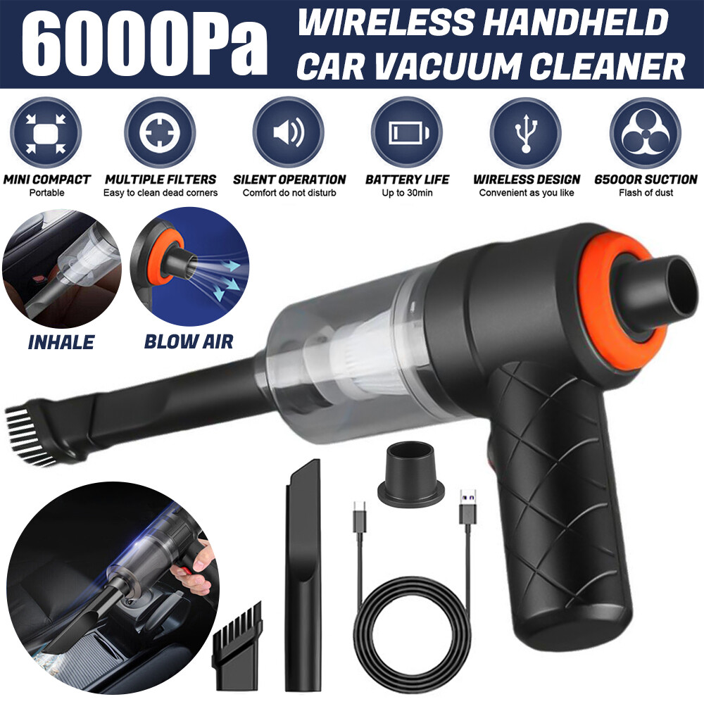 Aspirador De Mano 120W Inalambrica Pequeño Soplador Aire Portátil Coche Casa US