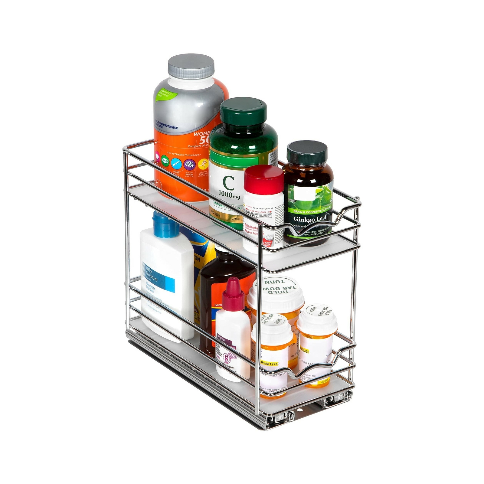 Pull Out Spice Rack Organizer for Cabinet, Heavy Duty-5 Year Limited Warranty…