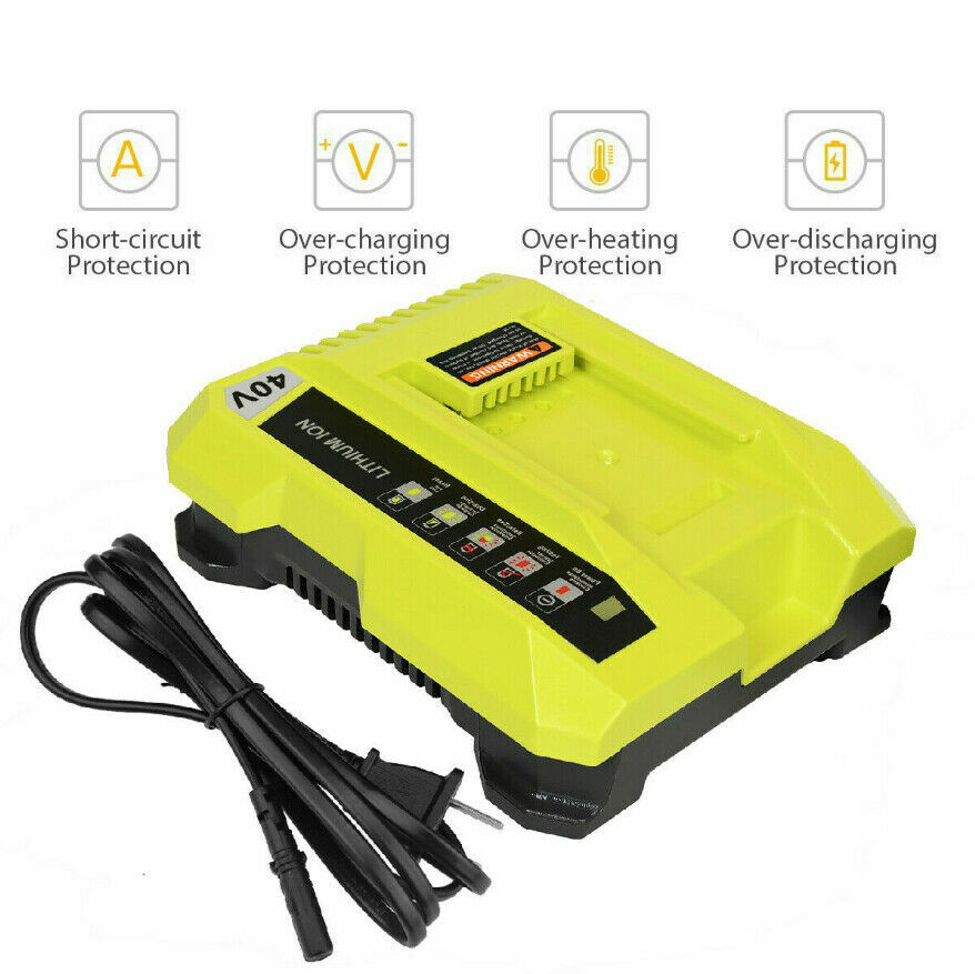 Replace for Ryobi OP401 40V Lithium Battery Charger OP4015 OP4026 OP4030 OP4040